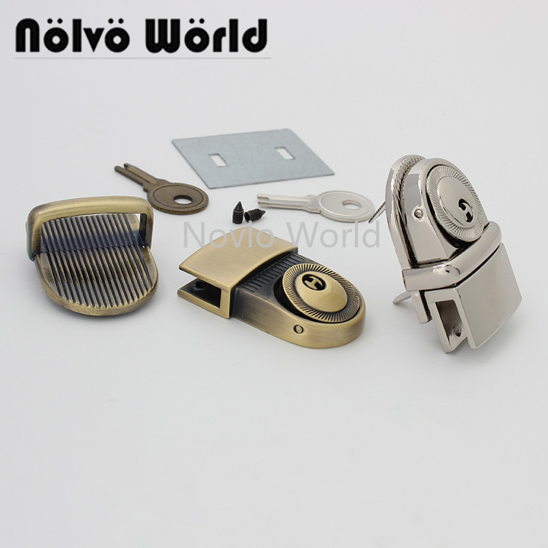 Lighting World Decor - Nolvo World 2-10ชิ้น41*26มม.5สีฮาร์ดแวร์ทอง Lady กระเป๋าคุณภาพสูงตกแต่งกดล็อค