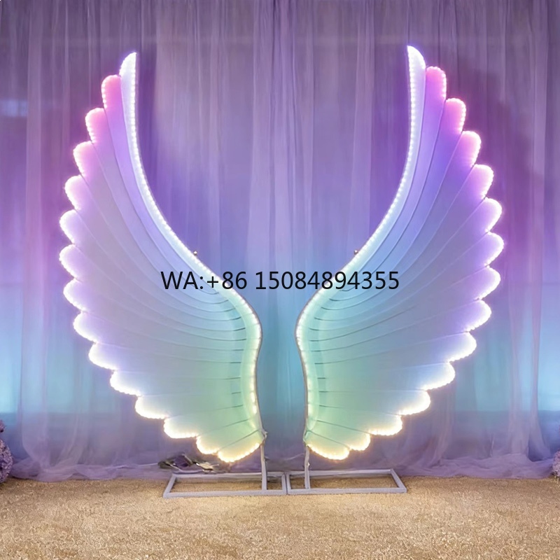 Lighting Decor For Wedding - ปีกนางฟ้าเรืองแสง ไฟ LED สีสันแฟนตาซี สำหรับตกแต่งฉากงานแต่งงาน งานอีเว้นท์