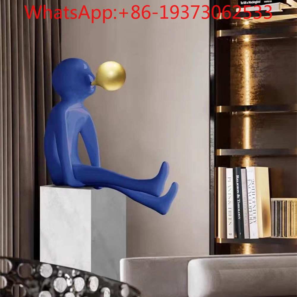 Lighting Decor - ประติมากรรมการ์ตูนเป่าฟองสบู่สำหรับตกแต่งทางเข้า โรงแรม สไตล์หรูหราเบาๆ งานศิลปะติดตั้งตกแต่ง