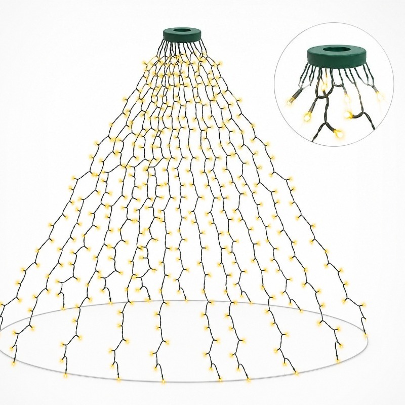 Lighting Decor For Wedding - ไฟสาย LED USB กันน้ำ, 8 โหมดแสงสว่างสำหรับตกแต่งต้นคริสต์มาส