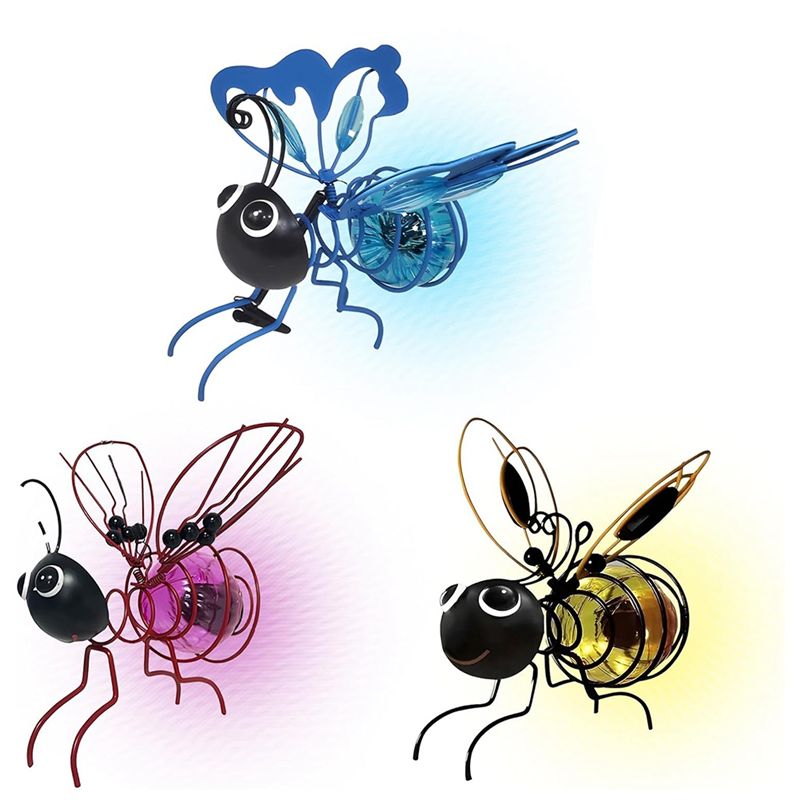 Lighting Bug Decor - [ใหม่!A93G】 ไฟจำลองผึ้งพลังงานแสงอาทิตย์, โคมไฟ LED รูปผึ้งสำหรับตกแต่งสวนกลางแจ้ง, ไฟกลางคืนรูปแมลง
