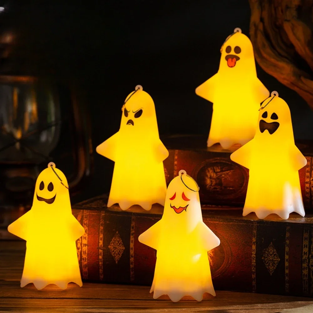 Home Decor Lighting Tricks - โคมไฟ LED รูปผีสำหรับฮาโลวีน ของตกแต่งแขวน โคมไฟรูปผี ของตกแต่งบ้านและโต๊ะทำงาน