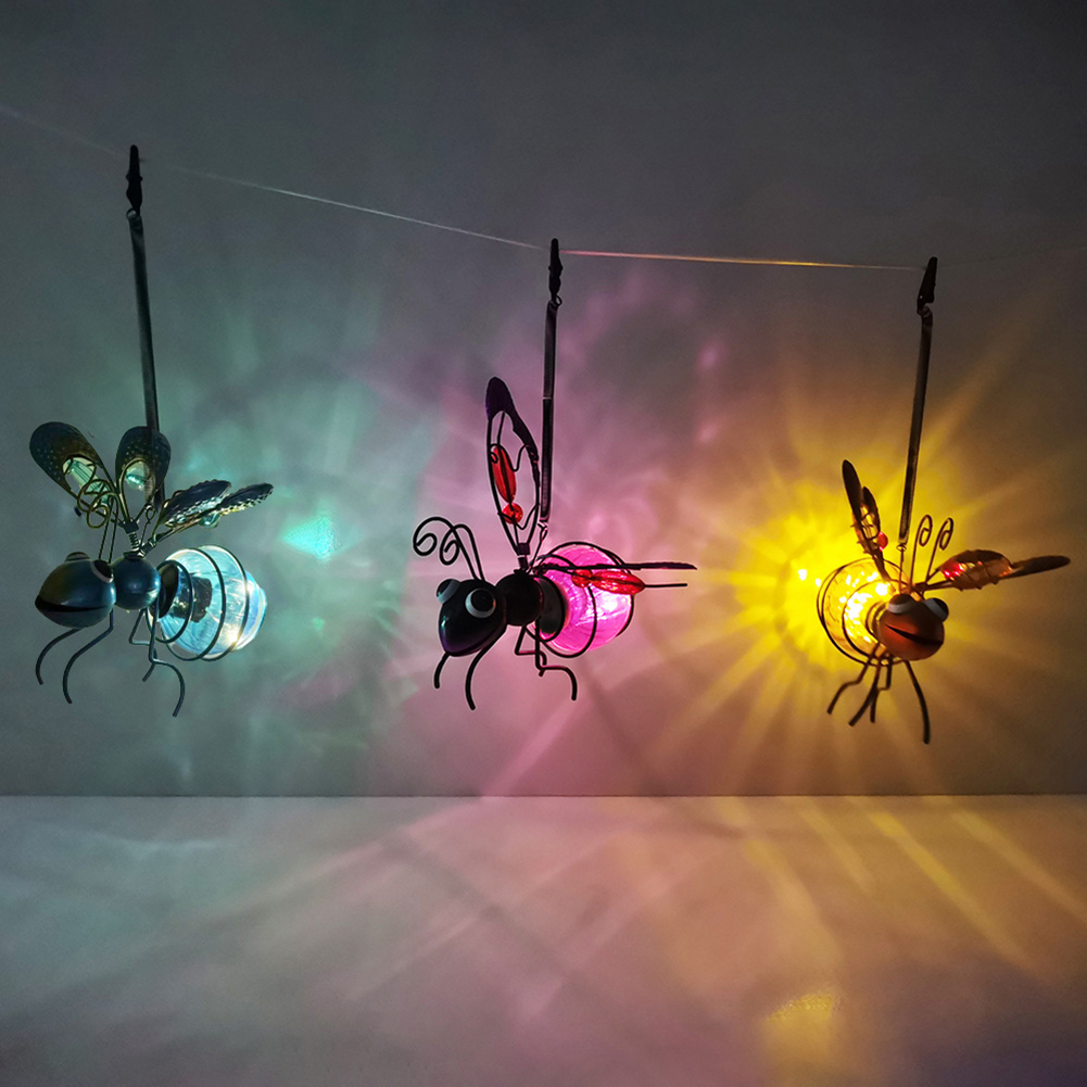 พลังงานแสงอาทิตย์แขวนผึ้งโลหะแ - Lighting Bug Decor บทวิจารณ์และราคา