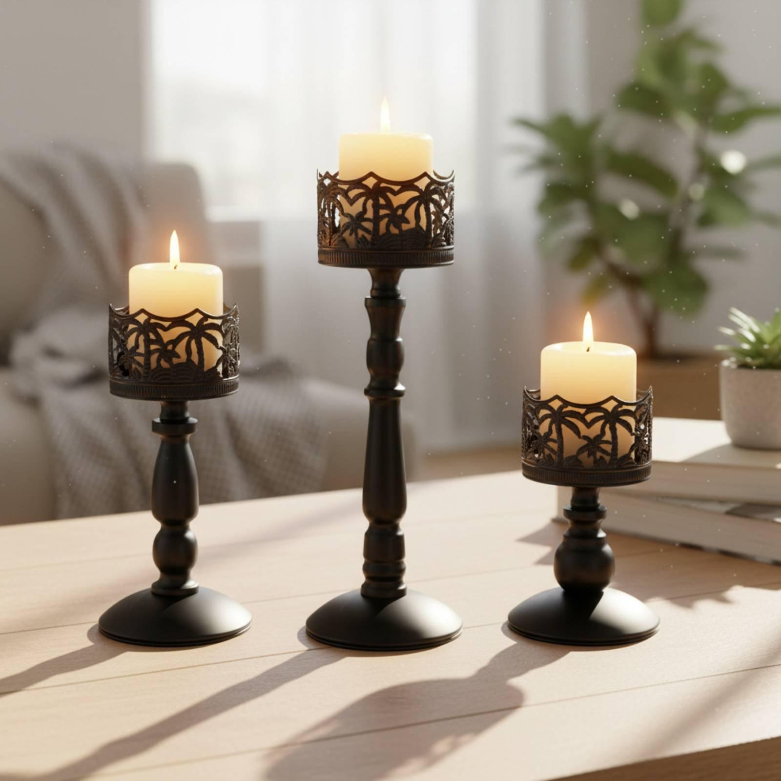 เชิงเทียนเหล็ก ชุดเชิงเทียนโลห - Candle Holder Set บทวิจารณ์และราคา