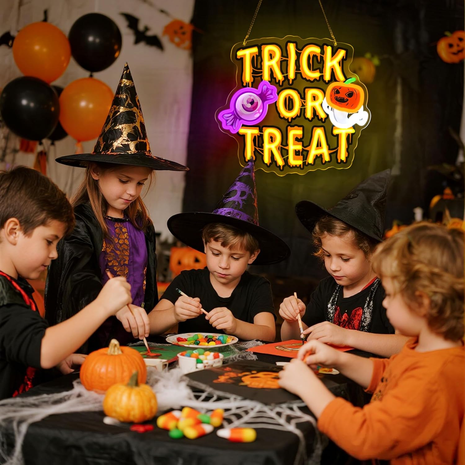 ป้ายไฟนีออน LED ลาย Trick Or T - Home Decor Lighting Tricks บทวิจารณ์และราคา