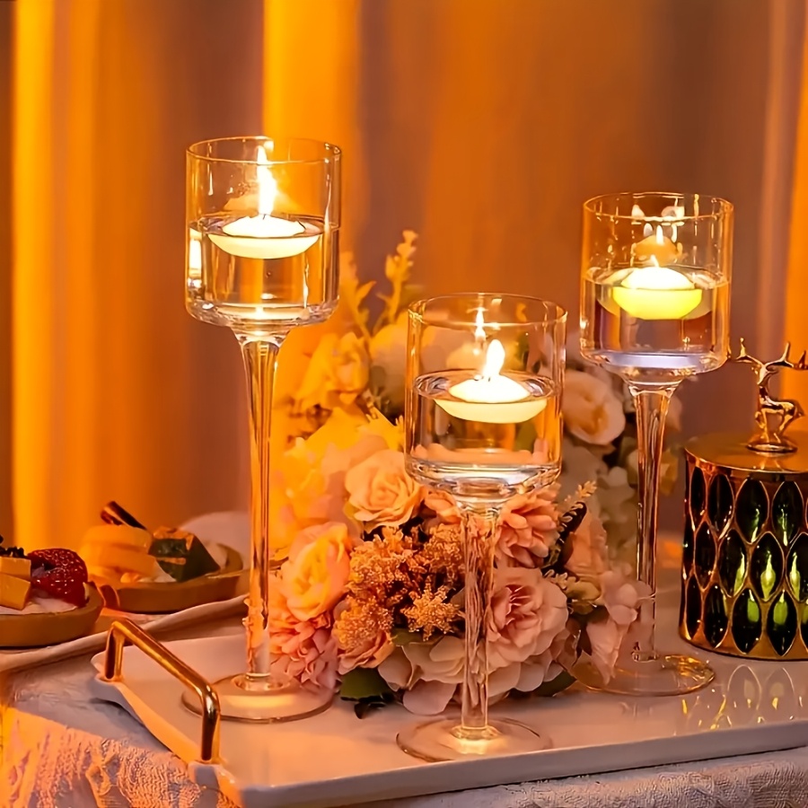 ชุดเชิงเทียนแก้วใส 3 ชิ้น พร้อ - Candle Holder Set บทวิจารณ์และราคา