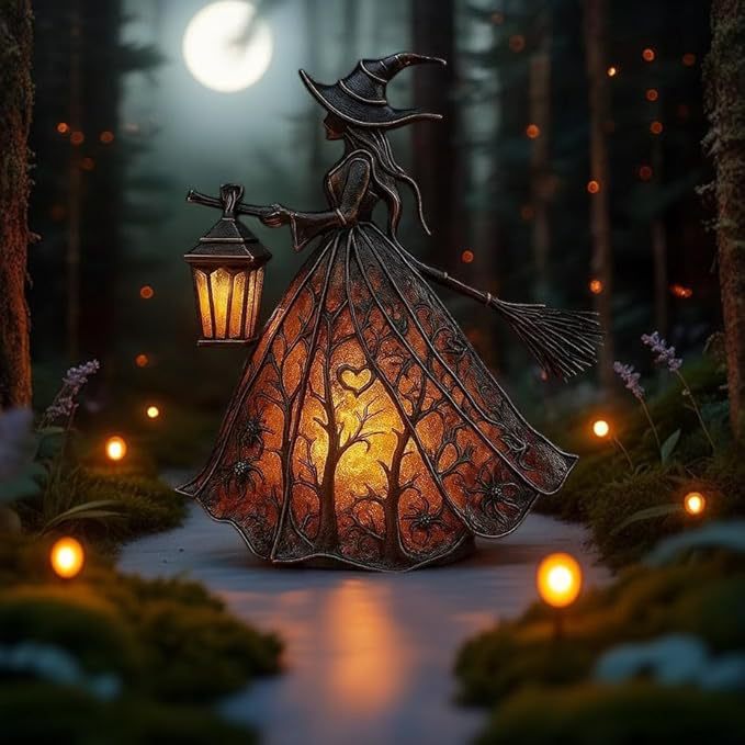 โคมไฟตั้งโต๊ะเรซินรูปแม่มดพร้อ - Lighting Decor บทวิจารณ์และราคา