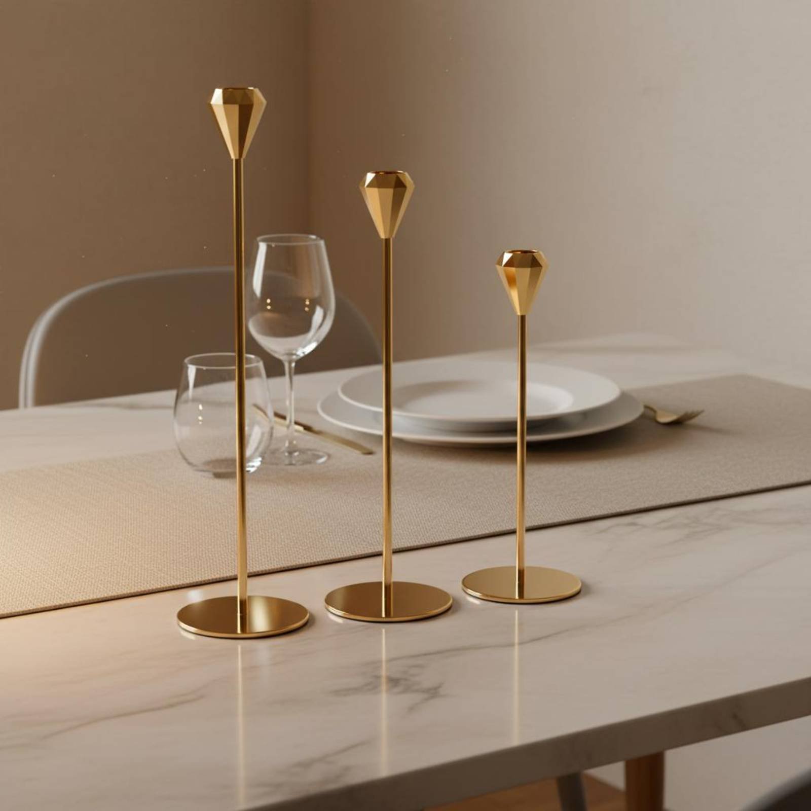 ชุดเชิงเทียนคริสตัล 3 ชิ้น ดีไ - Candle Holder Set บทวิจารณ์และราคา