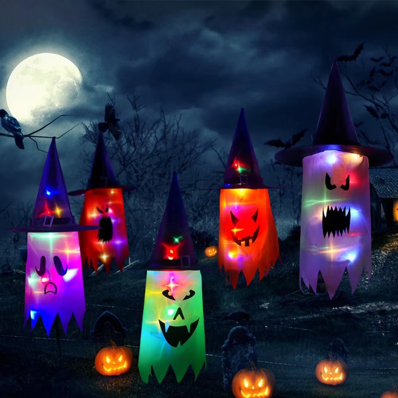 1PC หมวกแม่มดฮาโลวีนสีสันสดใสไ - Lighting Decor บทวิจารณ์และราคา