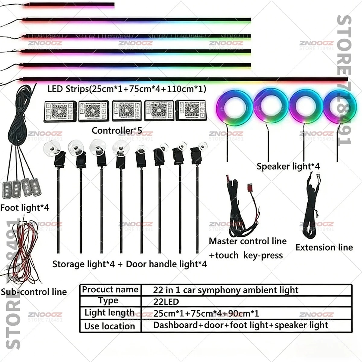ไฟตกแต่งภายในรถยนต์อะคริลิค RG - Lighting Decor Inc บทวิจารณ์และราคา