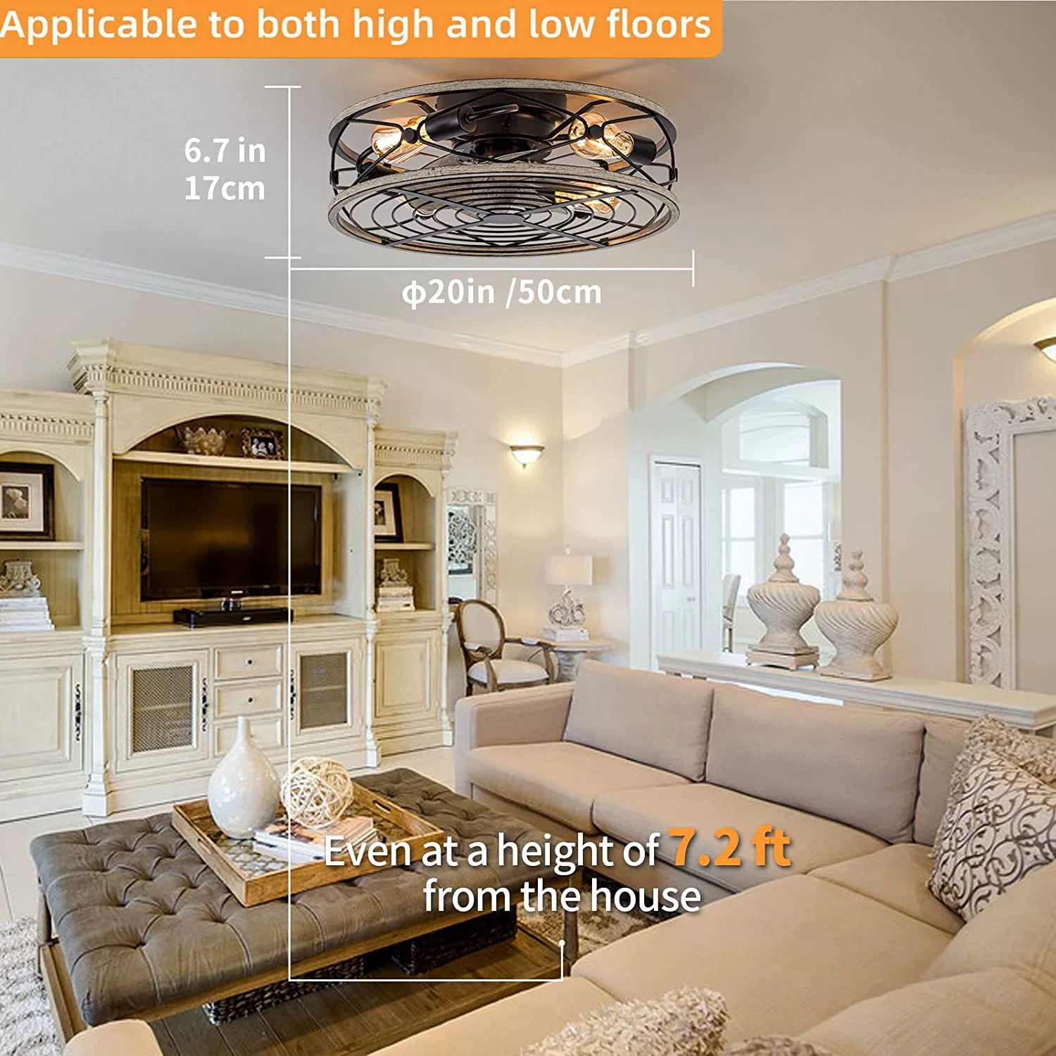 สมาร์ทเพดานพัดลมพัดลมไฟรีโมทคอ - Decor Lighting Fans บทวิจารณ์และราคา