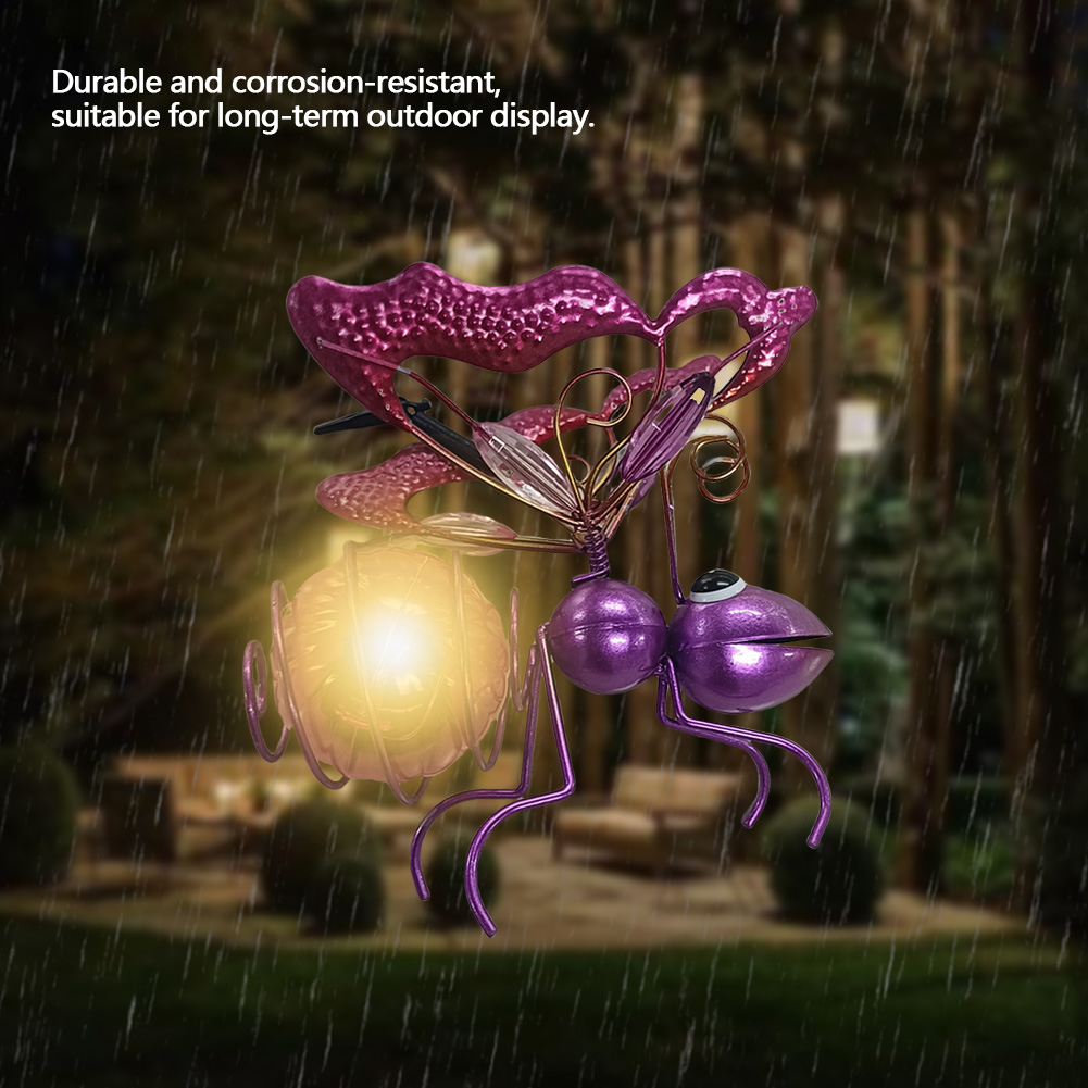 รูปปั้นแมลงเหล็กพลังงานแสงอาทิ - Lighting Bug Decor บทวิจารณ์และราคา