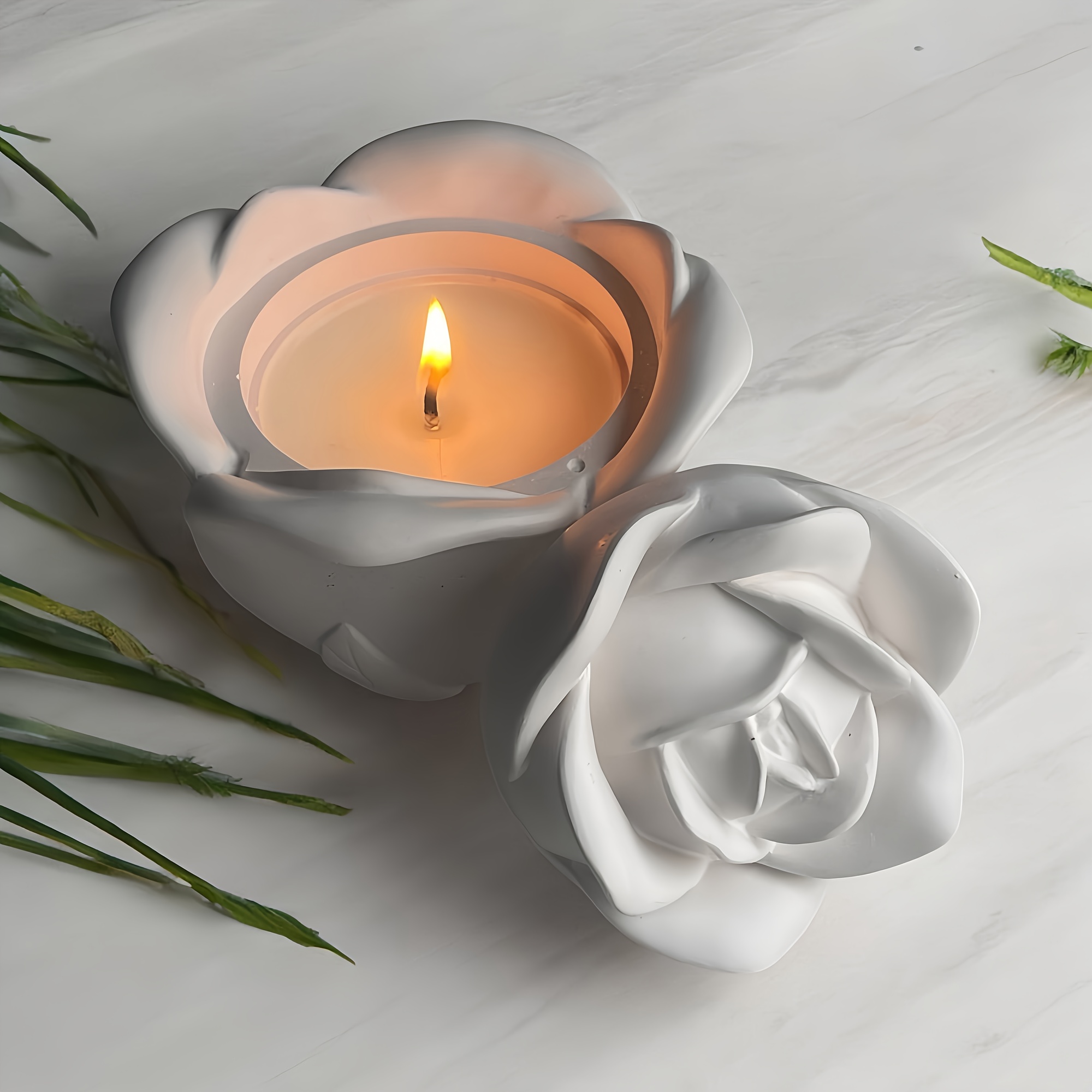 ชุดแม่พิมพ์ซิลิโคนรูปดอกกุหลาบ - Candle Holder Set บทวิจารณ์และราคา