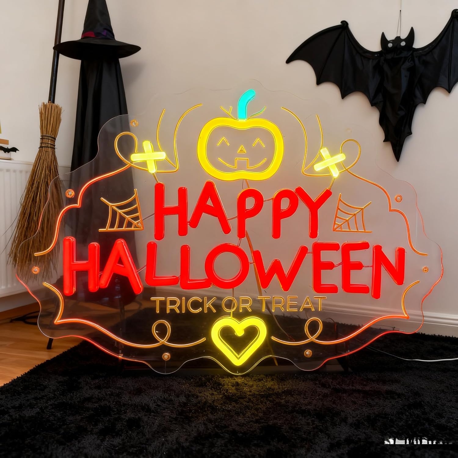 ป้ายไฟนีออน LED ฮาโลวีน Trick  - Home Decor Lighting Tricks บทวิจารณ์และราคา