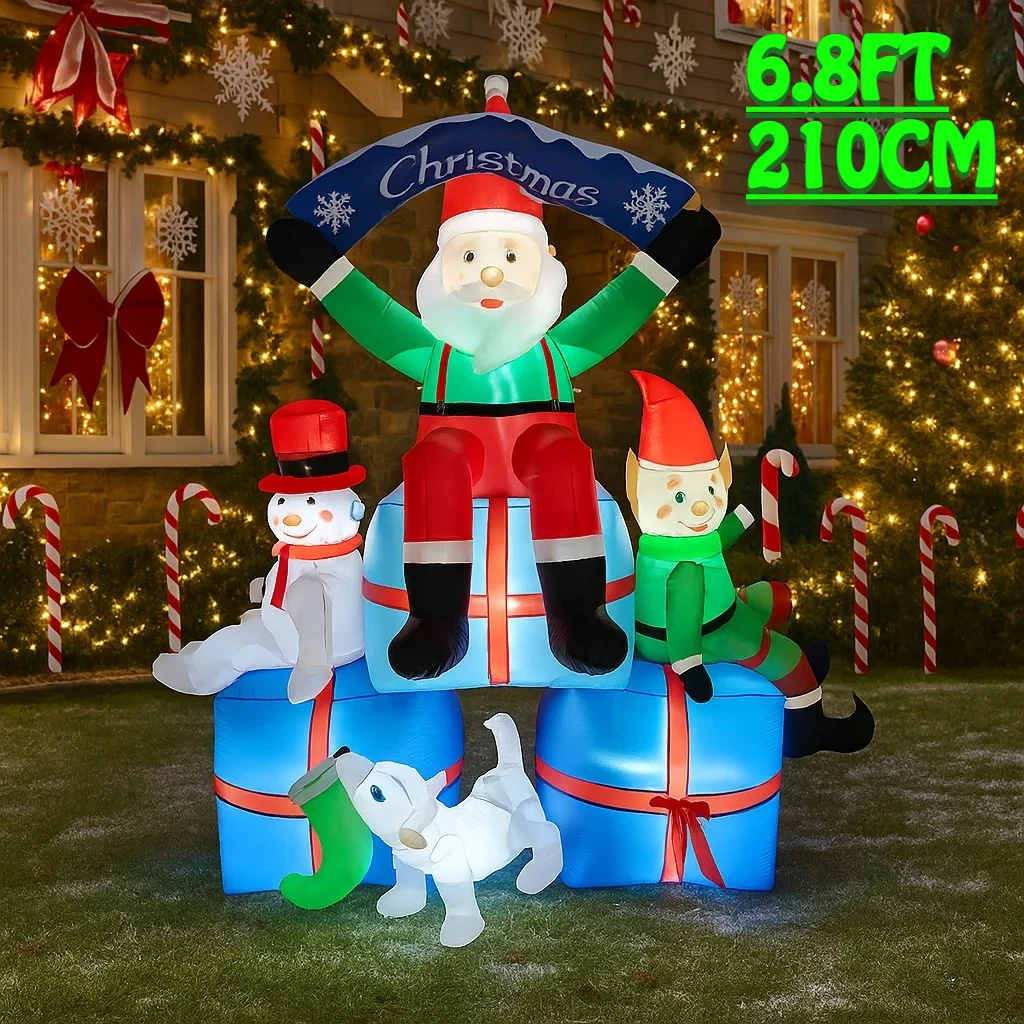 โมเดลเป่าลมรูปซานต้า มนุษย์หิม - Santa'S Elves Holiday Lighting & Decor Llc บทวิจารณ์และราคา
