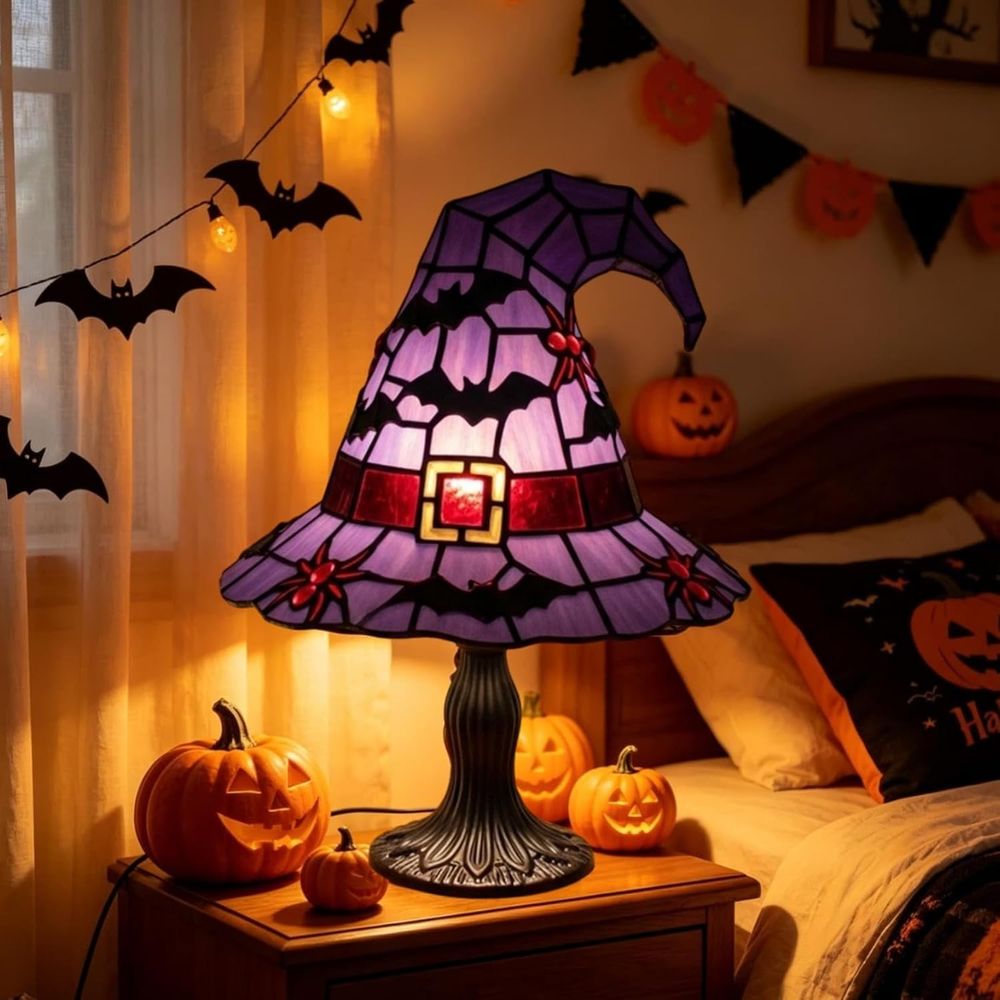 โคมไฟรูปหมวกแม่มดกระจกสีสไตล์โ - Lighting Decoration Stand บทวิจารณ์และราคา