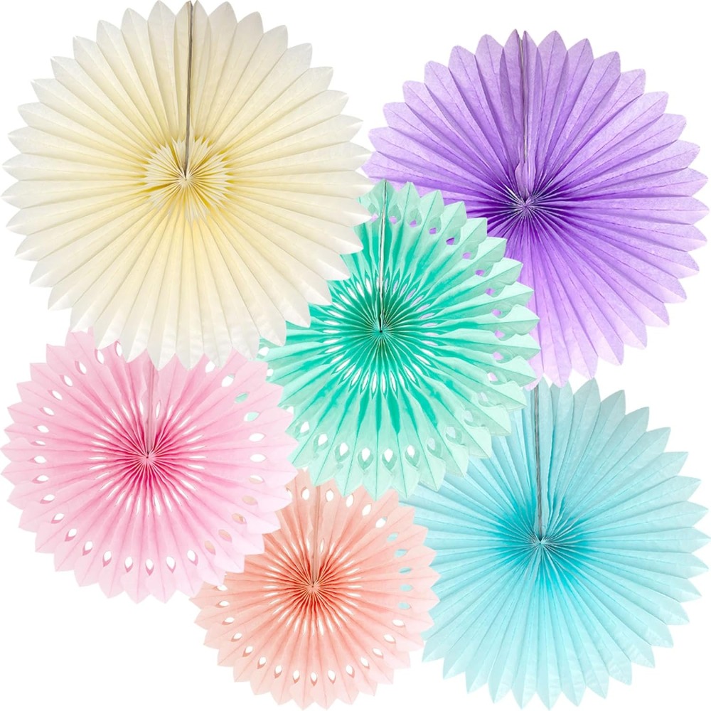สายรุ้งพาสเทลแฟนกระดาษตกแต่งไอ - Decor Lighting Fans บทวิจารณ์และราคา